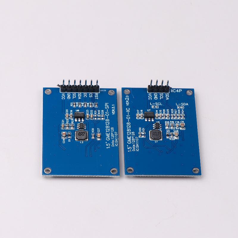 1.5 Inch 1.5" 128X128 Oled Screen Display Module 4Pin 7Pin Sh1107 Driver Iic 4 Pins White For Raspberry Pi For Stm32