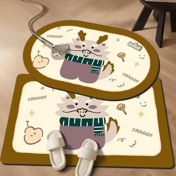 Absorbent Bathroom Mat Toilet Mat Mat Non-slip Household Toilet Door Carpet Cartoon Diatom Mud Mat