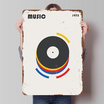 Vinyl Record Music Printed Poster Customized Wall Art Retro Vintage Metal Tin Signs for Luxury Home Decor Items Bar Accessories
