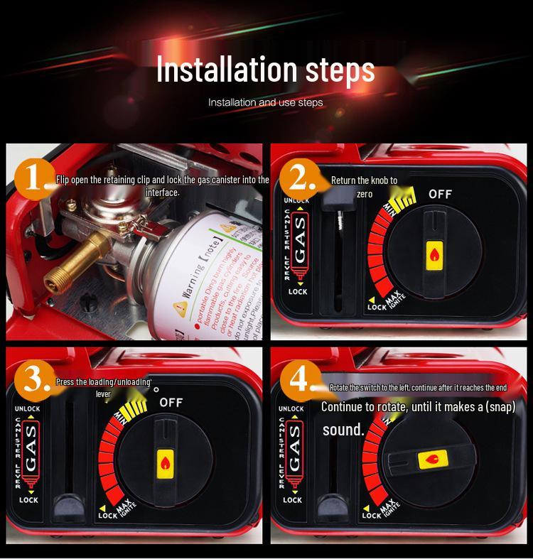 Portable Outdoor Mini Gas Heater and Fireplace for Tents and Homes