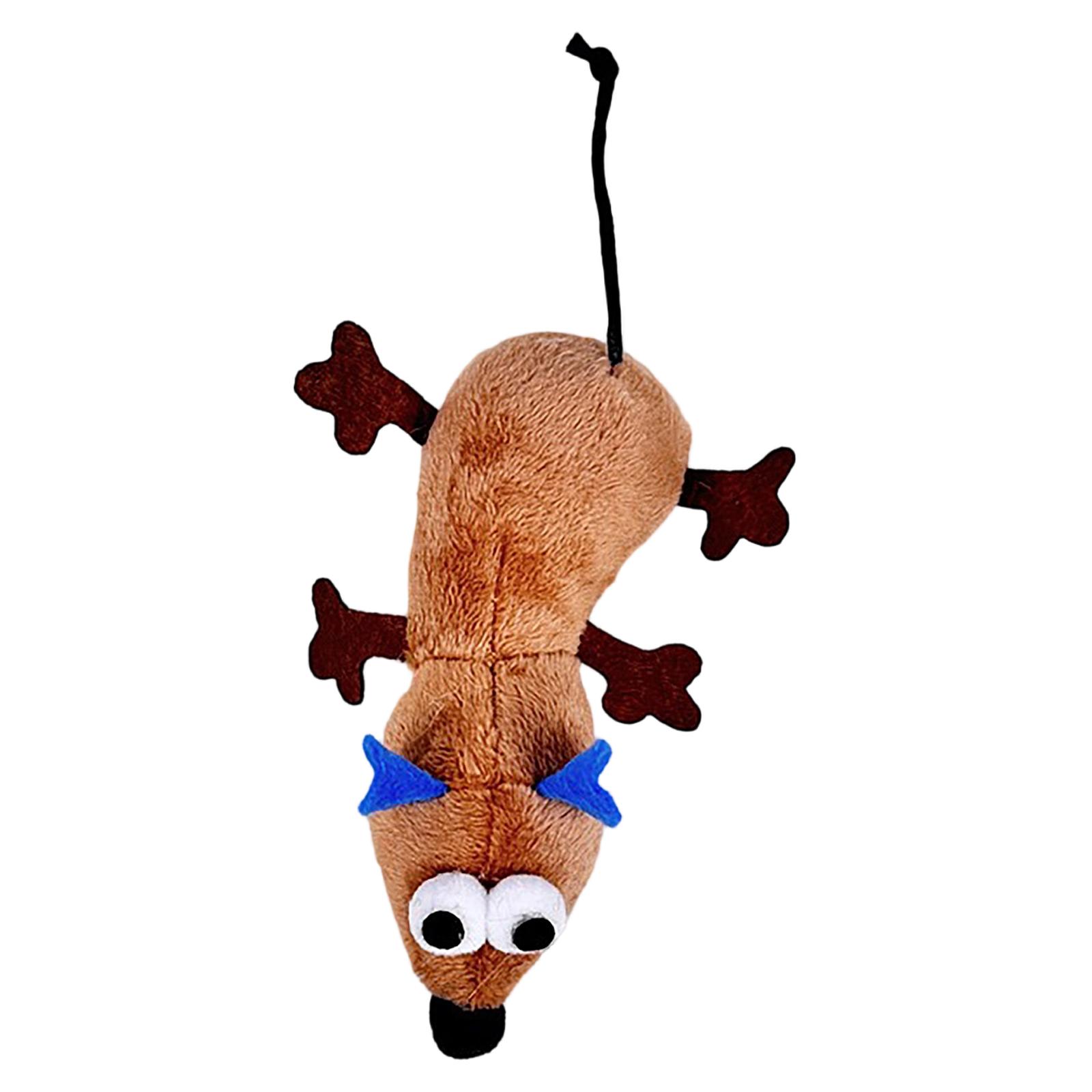

Plush Realistic Mouse Cat Toy Soft Stuffed Animal Interactive Pet Toy for Cats and Kittens Durable Chew Toy for Indoor Play and Exercise One Size кофейный