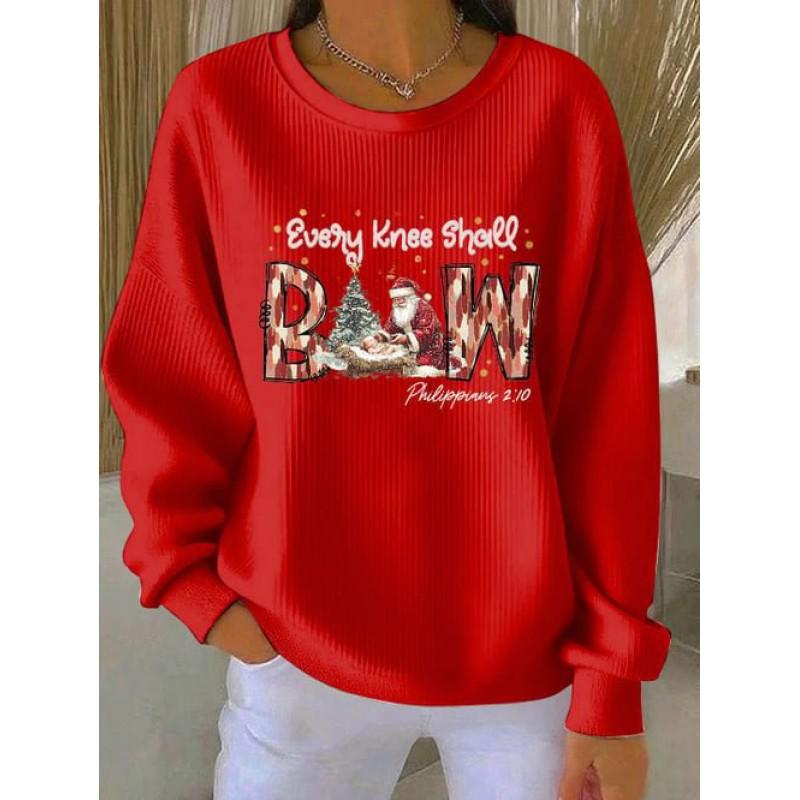 Christmas 3D Print Pullover Hoodie Womens Streetwear Loose Fit
