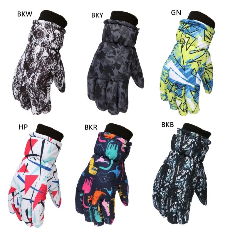 Ski Winter Non-slip Thicken Warm Outdoor Waterproof Children Ski Gloves Snow Mitten Warm Gloves
