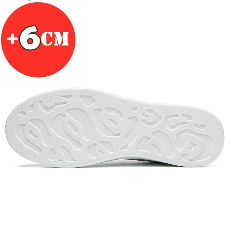 Fashion Brand Men's Shoes Couple Invisible Increase White Shoes Insole 6cm Elevator Shoes Men's Business Casual Leather Shoes Heighten