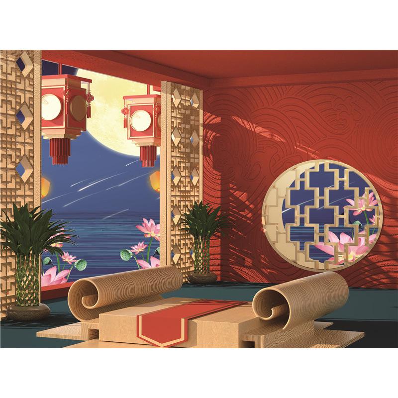 High-Definition Douyin-Moderator-Hintergrund: Bücherregal Bürodeko