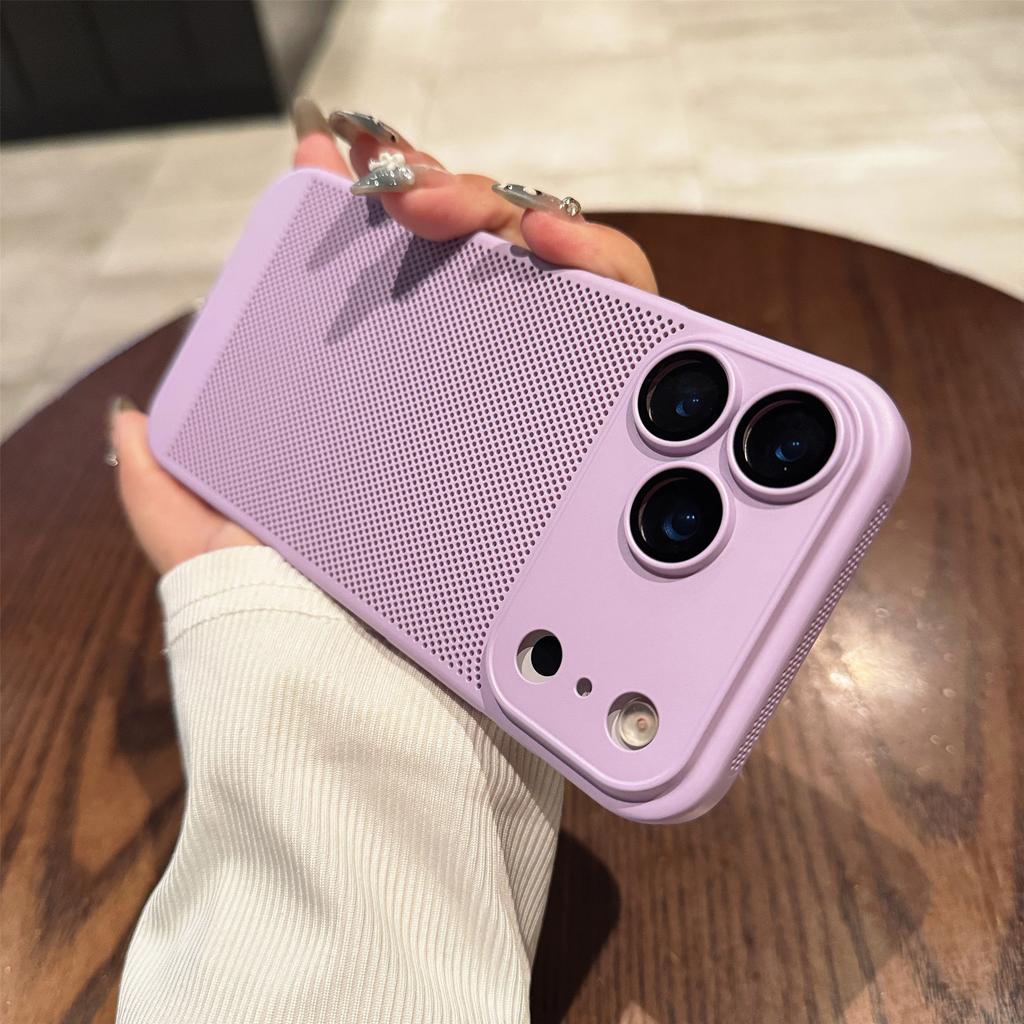 Applicable to iPhone16 breathable heat dissipation net mobile phone case Apple 17PROMAX skin matte ultra-thin all-inclusive hard cover