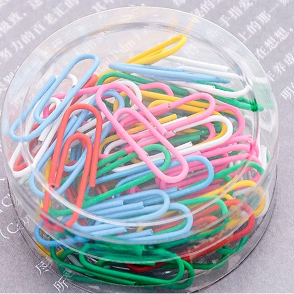 120Pcs/Box Multicolor Paper Clip Metal U-shaped Buckle New Tickets Photo Binder Clips