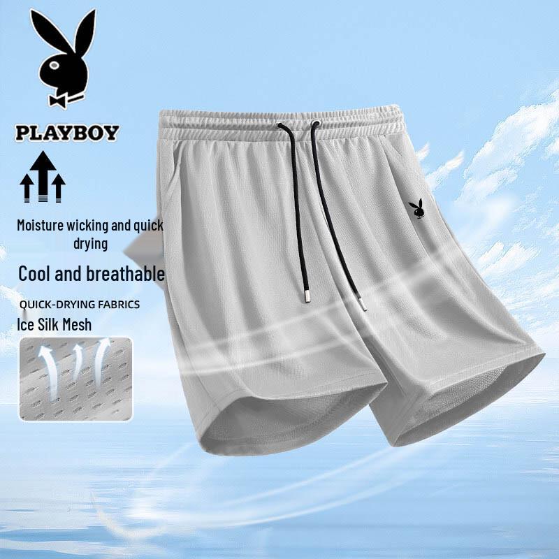 PLAYBOY Men's Ice-Feel Breathable Casual Shorts