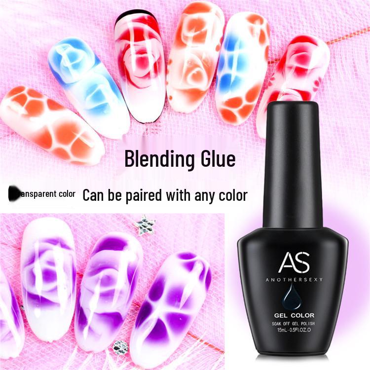 AS Nail Art Anti-Lift Gel No-Wipe Top & Base Coat Light Therapy Transparent Set - Long-Lasting Strengthening.