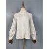 Export In Summer New Arrival French Style Temperament High Quality Smooth Satin Comfortable Long Sleeves Print Work Clothing All-Matching Shirt