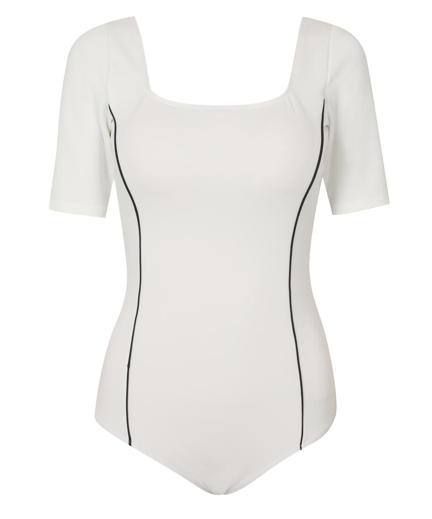Soltipeullawo Princess Back Ribbon Monokini White
