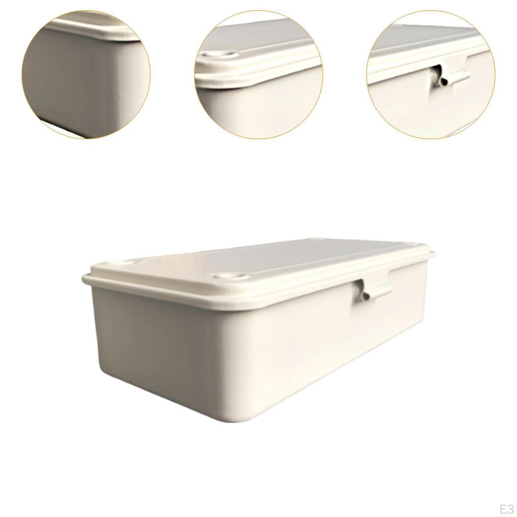 Iron Storage Box Container Desktop Portable Note Organizer Metal Case for Mechanics Tools Stamp Tape