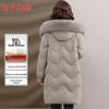 Yalu Women's Mid-length Down Jacket with Fox Fur Hood