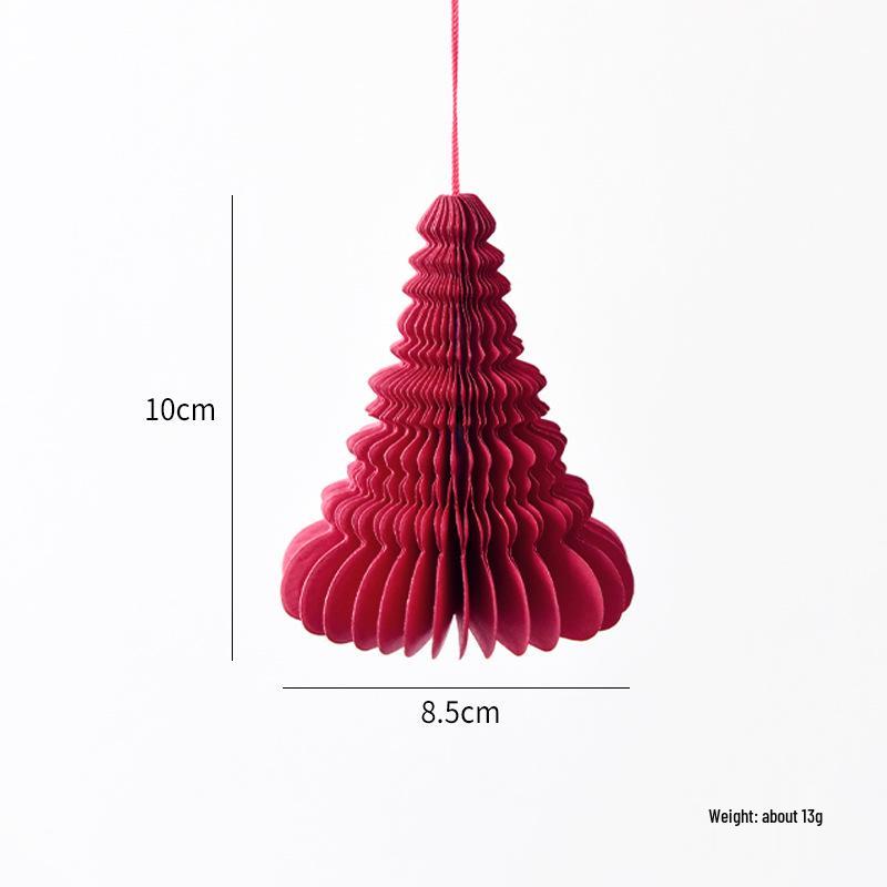 NUCHI Christmas Tree Ornaments: Origami Honeycomb Snowman Ball Pendants