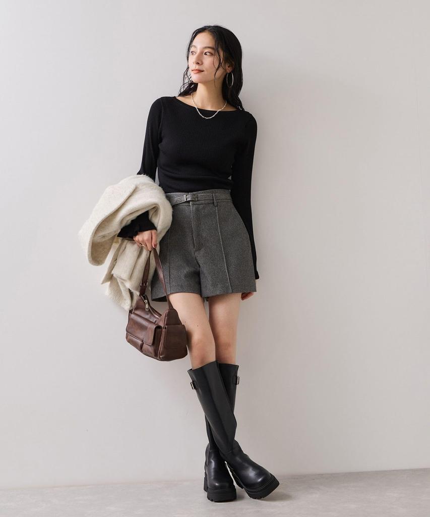 [BIS] Lace-knit pullover with cuffs, Black (01) F
