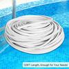 60ft Liner Lock - Inground Swimming Pool Beaded Wedge T-Shape Lock Roll, Flexible PVC Pool Liner Patch Kit for Above-Ground Pool - White