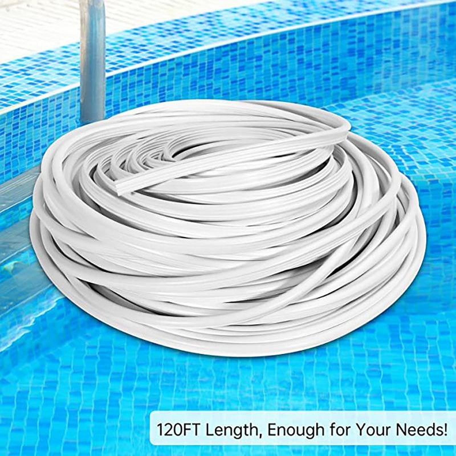 

60ft Liner Lock - Inground Swimming Pool Beaded Wedge T-Shape Lock Roll, Flexible PVC Pool Liner Patch Kit for Above-Ground Pool - White