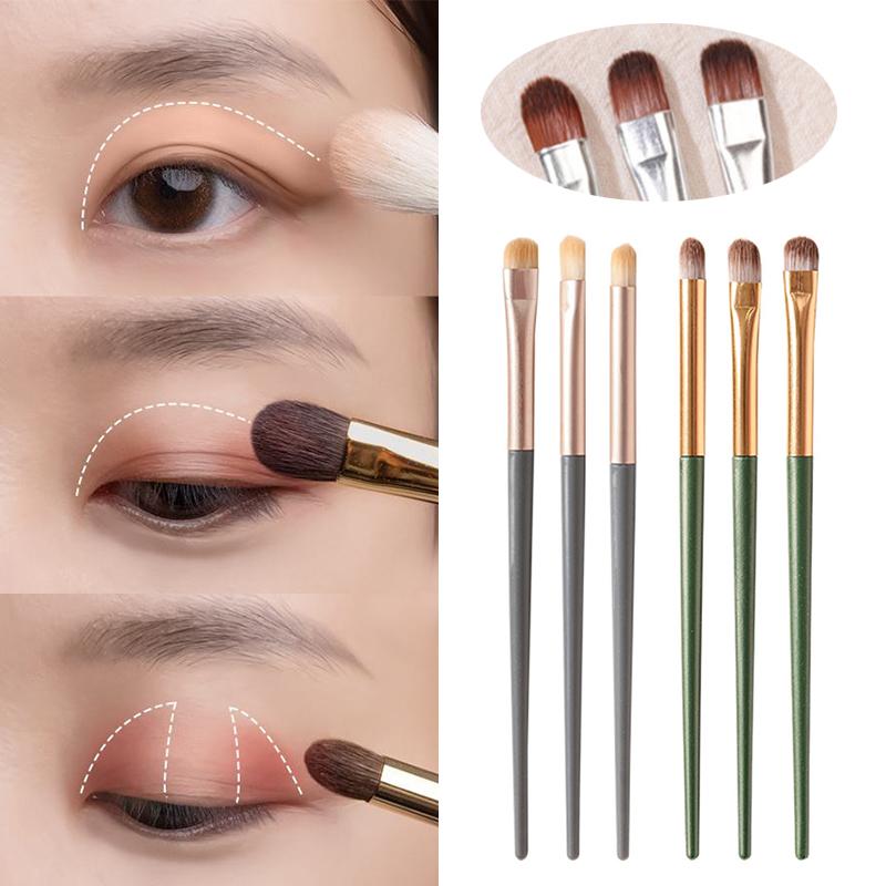 3pcs Makeup Brush Set Eyeshadow Brush Soft Mini Size Blusher Concealer Brushes Portable Cosmetic Applicators Foundation Brush