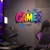 DYS GAMER Wall Stickers, Traceless Self-Adhesive Decals, Waterproof PVC Art, Colorful Graffiti Decals for E-Sports Rooms Bedrooms Dorms Game Decor