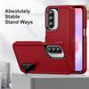 Candy Color Stand Phone Case For Samsung Galaxy S26 Ultra S25 FE S24 S23 Plus A17 A27 A37 A57 A15 A16 A36 A56 5G Hybrid 3in1 Shockproof Bumper Cover