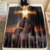 Christian Jesus Cross Theme Throw Blanket for Bed Sofa Picnic All Seasons Home Textile