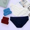 Cuecas masculinas cintura baixa elástico cintura gelo seda cuecas cor sólida gelo seda verão calcinhas finas alta elástica roupa interior
