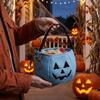 Portable Halloween Pumpkin Bucket Lace Bow Bow Candy Bag Cute Trick Or Treat Bags  Cosplay Dress-up