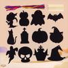 Halloween DIY Handmade Colorful Scratch Art Paper for Kids' Decoration