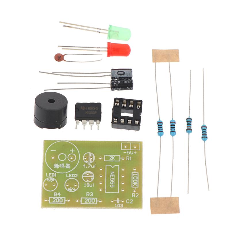 Ne555 Diy Kit Led Flasher & Signal Generator Circuit With Pcb For Electronics Education & Solder Practice