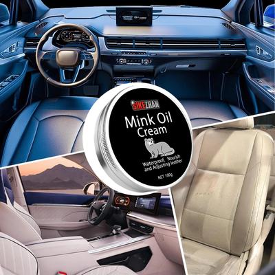 Professional Leather Care Cream  Leather Conditioner Balm for Car Seats & Interior Clear, Odorless & Non-Greasy