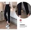 Radish Women's High Waist Cigarette Leg Cropped Pants - Korean Style Harem for Spring/Summer 2026