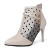Fashion Baotou Sandals Summer New Pointy High Top Hollow Mesh Cool Boots Fine Heel Breathable Mesh Boots