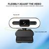 Webcam Full HD 1080P 2K 4K pentru PC Laptop cu Autofocus, Streaming Live Flexibil cu Microfon, Transmisiune Live și Lumină