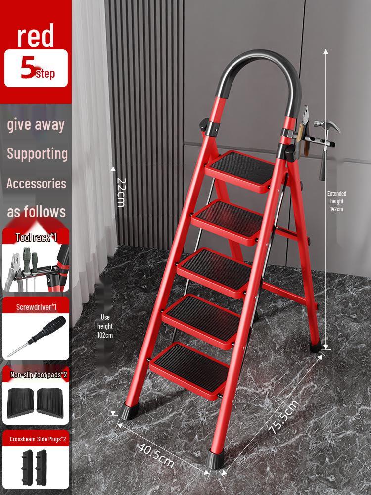 Compact Multi-Functional 4-Step Folding A-Frame Household Ladder