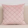 Ins Sofa Pillowcase Simple Checked Home Decoration Pillow Solid Color Velvet Cushion Cover
