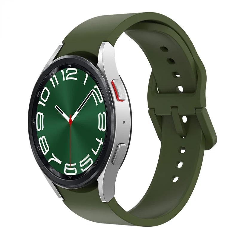Silicone No Gaps Strap For Samsung Galaxy Watch 7/6/5/4 44mm 40mm 5Pro 45mm Bracelet Band Galaxy 6 Classic 47mm 43mm 46mm Correa