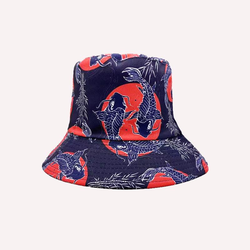 Hot-selling Personalized Digital Printing Bucket Hat European and American Fashion Short Brim Sunshade Basin Hat Spot