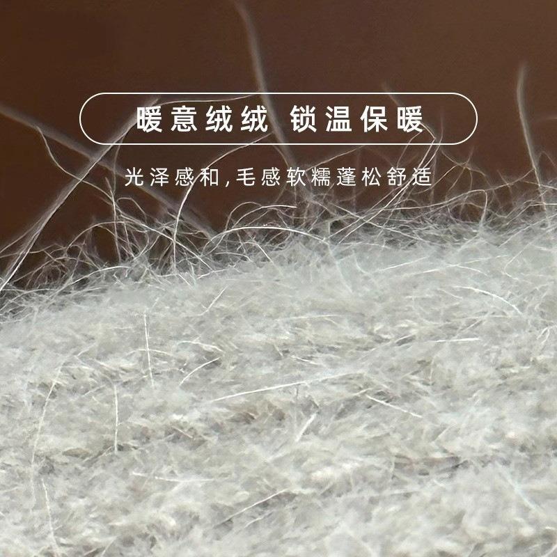 Autumn and winter rabbit fur knitted hat women's big head circumference warm hat versatile wool hat showing small face cold hat thin winter