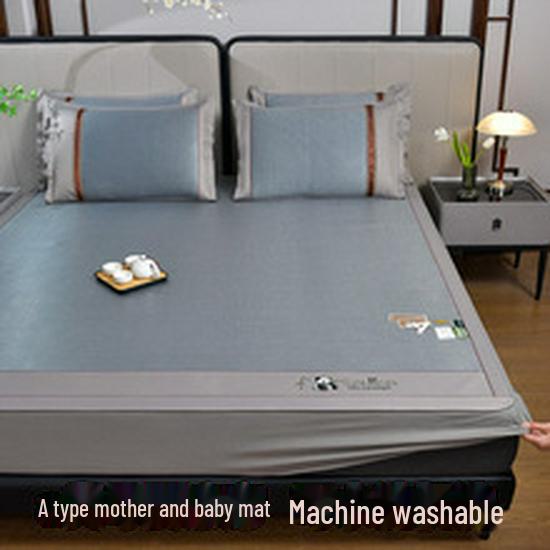 Pure Color Quilted Cotton Yarn-Dyed Bed Sheet & Bedspread Set