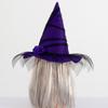 Velvet Cloth Halloween Witch Hat Gothic Queen Mesh Baroque Witch Hat Cosplay Photo Props Decoration Supplies Wizard Cap