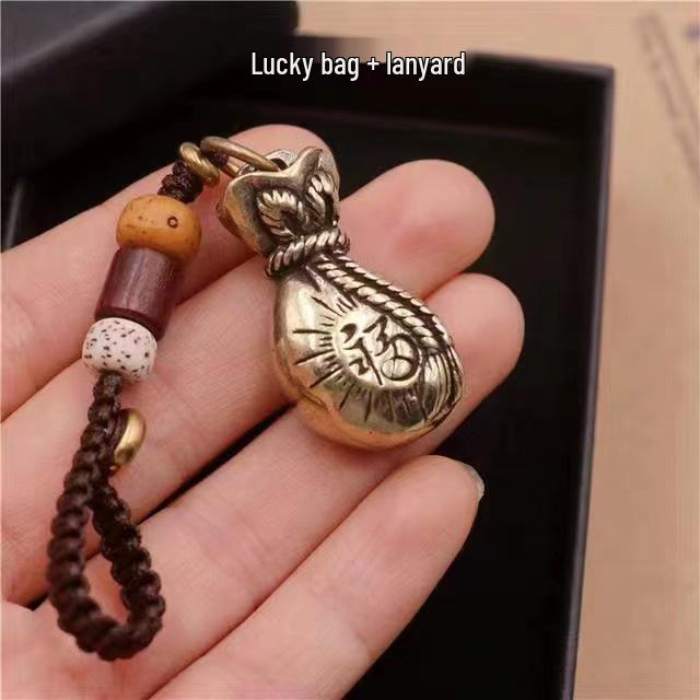 Portachiavi Personalizzato in Ottone con Manico in Guscio di Tartaruga e Ciondolo a Campanella
