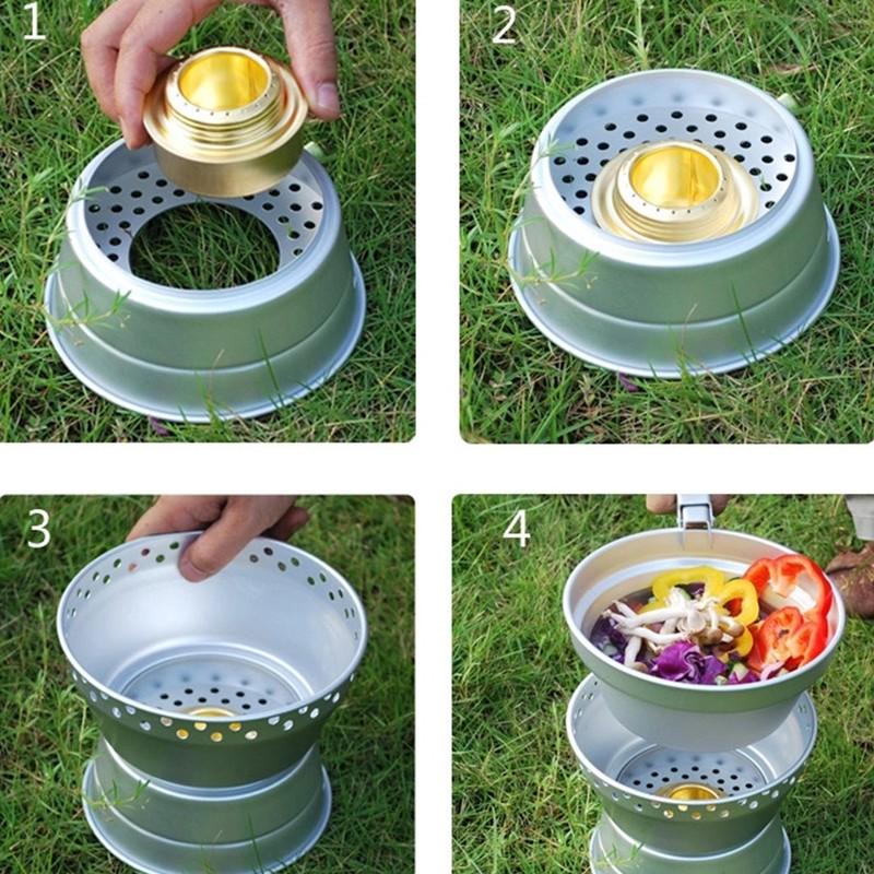 Portable Outdoor Camping Cookware Cooking Picnic Bowl Stove Ultralight Cooker