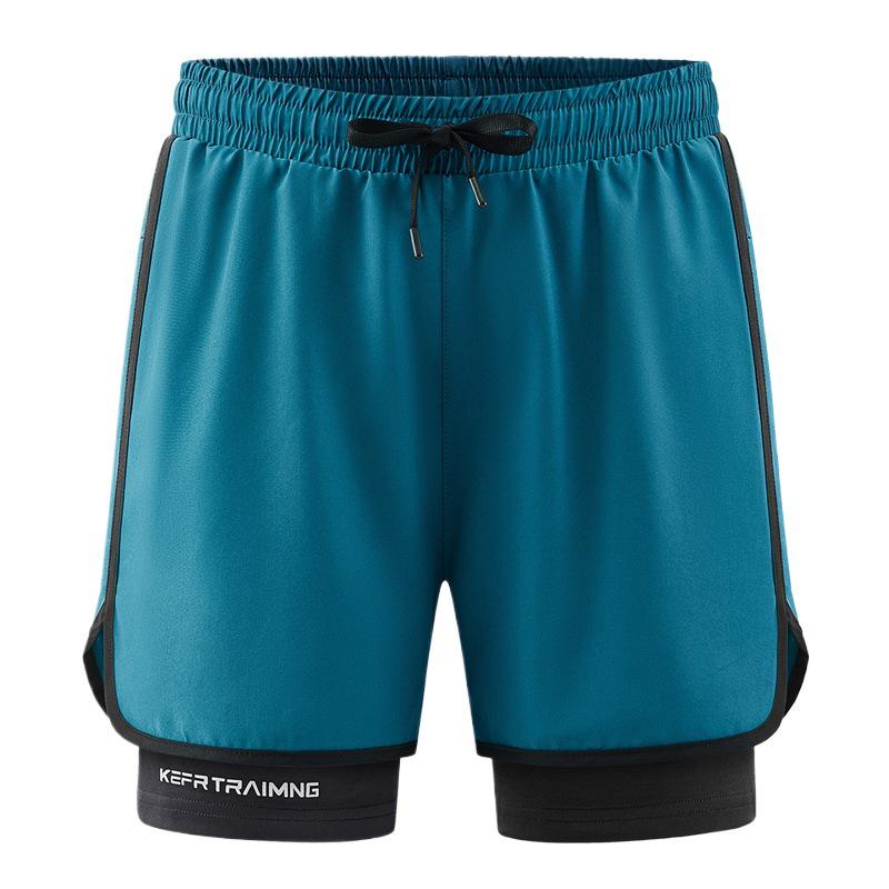 Unisex Quick-Dry Two-Piece Style Summer Sports Shorts for Running and Training