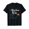 Gesponserte Anzeige Flugzeugmodus Urlaubsreise T-Shirt Schwarz Vintage Vielseitig Dehnbar Lässig Streetwear Homme Weich