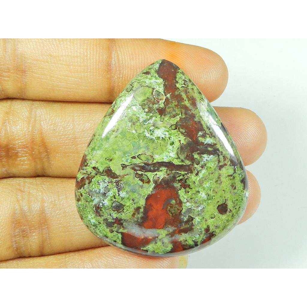 32X37X06 MM Natural Dragon Jasper Pear Shape Cabochon Loose Gemstone 64Cts. SY-466