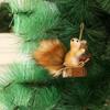 Christmas Tree Decoration Simulation Squirrel Pendant Foam Material for Holiday Table Centerpieces and Wreaths