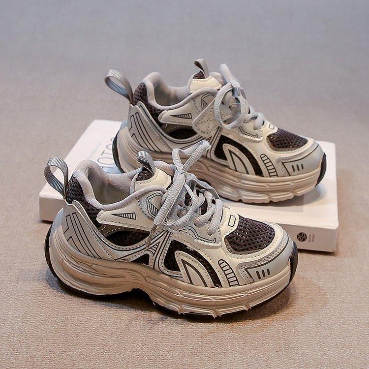 Girls shoes 2025 spring new children's versatile non-slip sneakers breathable student boys running dad shoes