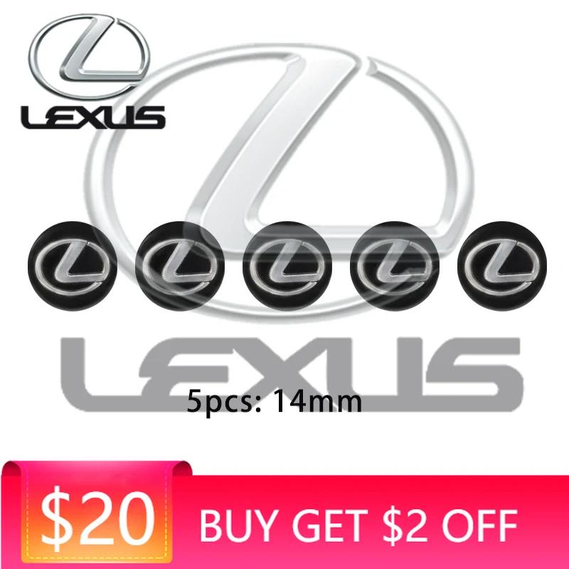 Emblems For Lexus Fsport GX470 RX330 IS250 LX570 LX600 Ct200h RX350 IS300h 5/10PCS/lot 14mm Car Key Shell Square Emblem Symbol S