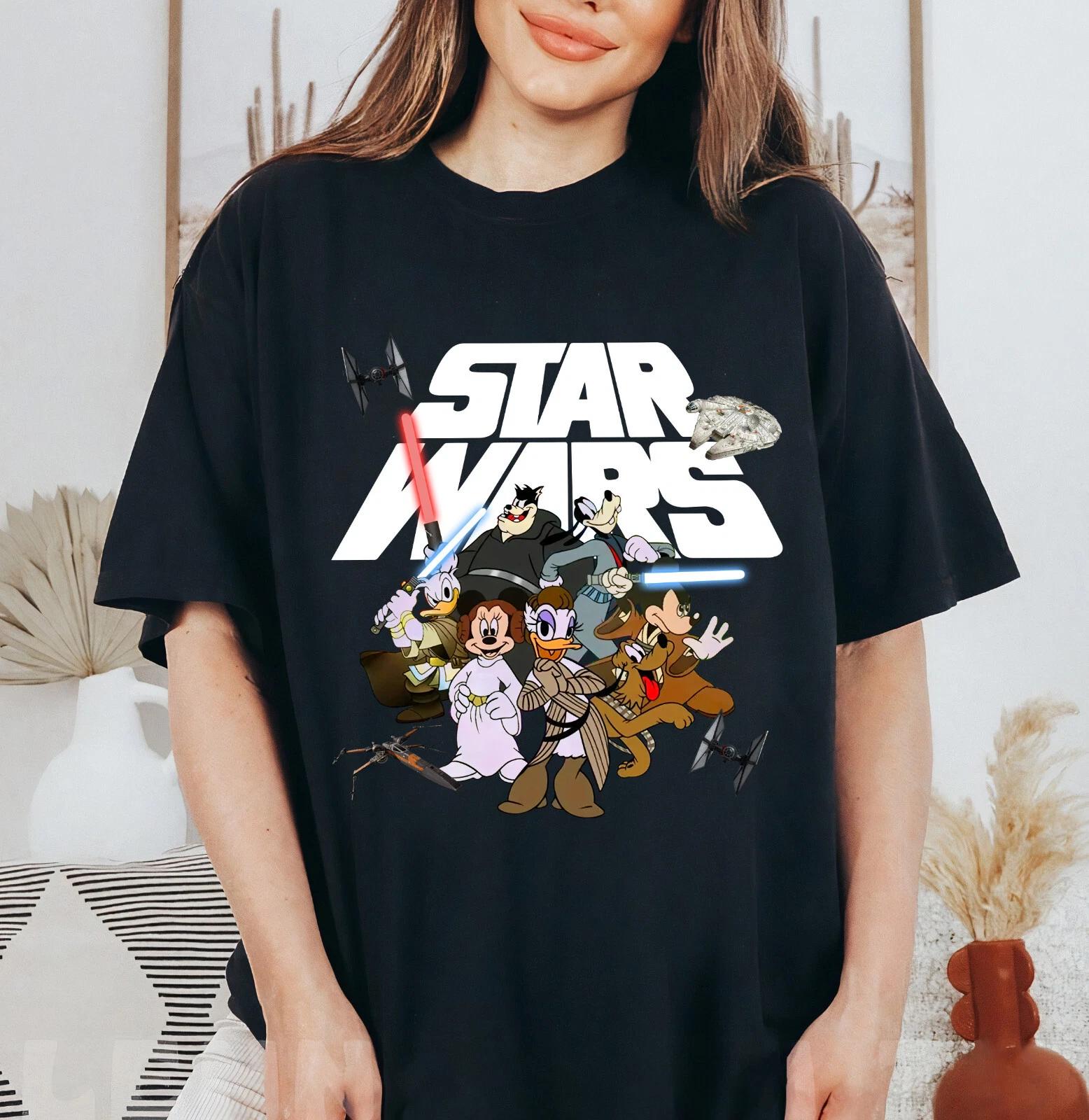 

Vintage Disney Star War Mickey And Friends Shirt Unisex Adult Kid Shirt 592437 L