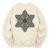 KAN6312 Kmc0085 Khan Of Flower Fleece-Lined Sweatshirt - Cream